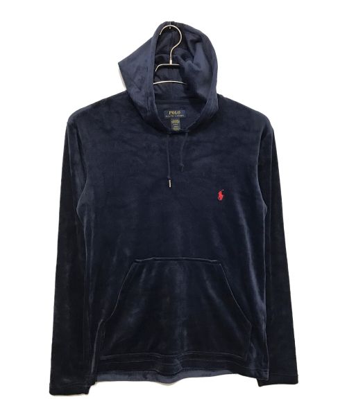 POLO RALPH LAUREN（ポロ・ラルフローレン）POLO RALPH LAUREN (ポロ・ラルフローレン) ベロアパーカー ネイビー サイズ:Sの古着・服飾アイテム