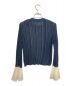 Mame Kurogouchi (マメクロゴウチ) Ribbed Knit Top With Laced Cuff ブルー サイズ:2：15000円