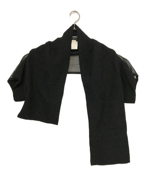 yohji yamamoto+noir（ヨウジヤマモトプリュスノアール）yohji yamamoto+noir (ヨウジヤマモトプリュスノアール) ショートボレロカーディガン ブラック サイズ:3の古着・服飾アイテム