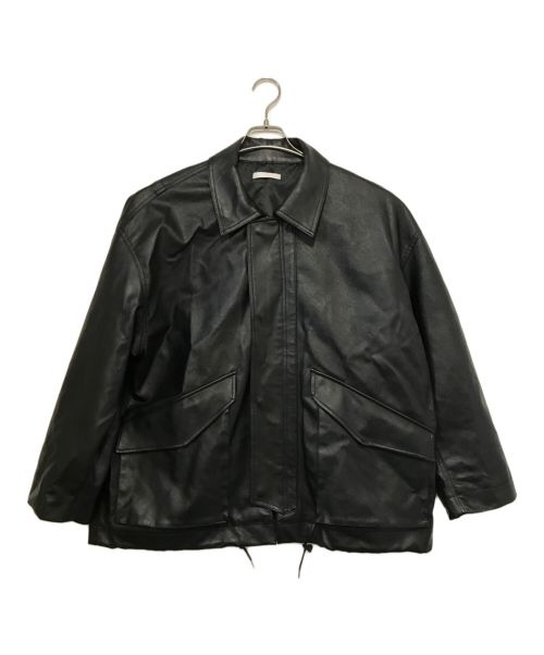 WYM LIDNM（ウィム バイ リドム）WYM LIDNM (ウィム バイ リドム) ARTIFICIAL GRAIN MILITARY BLOUSON ブラック サイズ:Sの古着・服飾アイテム