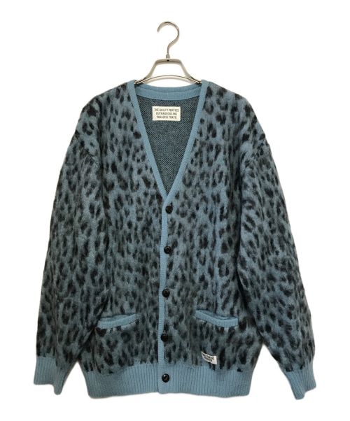 WACKO MARIA（ワコマリア）WACKO MARIA (ワコマリア) LEOPARD HEAVY MOHAIR CARDIGAN ブルー サイズ:Lの古着・服飾アイテム