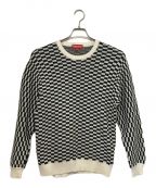 SUPREMEシュプリーム）の古着「20SS Back Logo Sweater Checkerboard」｜ブラック×ホワイト