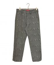 SUPREME (シュプリーム) 20AW Work Pant Black Houndstooth ブラック×ホワイト サイズ:30