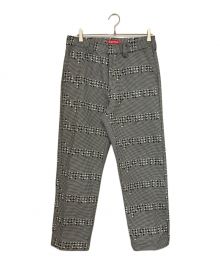 SUPREME（シュプリーム）の古着「20AW Work Pant Black Houndstooth」｜ブラック×ホワイト