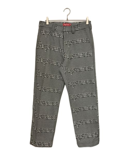 SUPREME（シュプリーム）SUPREME (シュプリーム) 20AW Work Pant Black Houndstooth ブラック×ホワイト サイズ:30の古着・服飾アイテム