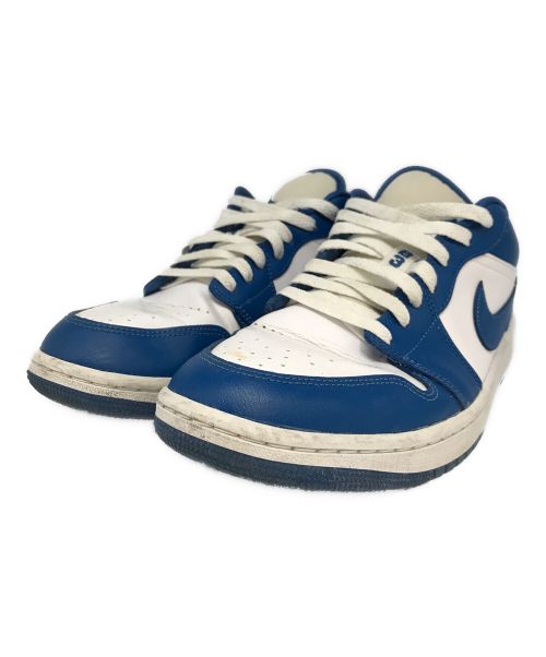 NIKE（ナイキ）NIKE (ナイキ) AIR JORDAN 1 LOW ブルー×ホワイト サイズ:27.5cmの古着・服飾アイテム