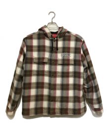 SUPREME（シュプリーム）の古着「19AW Quilted Hooded Plaid Shirt」｜カーキ×レッド