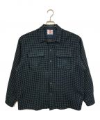 son of the cheese（サノバチーズ））の古着「DOT WOOL SHIRT」｜ピンク×グリーン