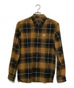 FRED PERRYフレッドペリー）の古着「23AW TARTAN SHIRT-OXBLOOD DARK CARAMEL」｜ブラック×ブラウン