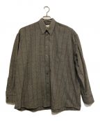 OUR LEGACYアワーレガシー）の古着「BORROWED BD SHIRT ANALOG DISSONANCE CHECK」｜ネイビー×ブラウン