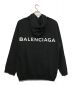 BALENCIAGA (バレンシアガ) ロゴプリントプルオーバーパーカー ブラック サイズ:M：19000円