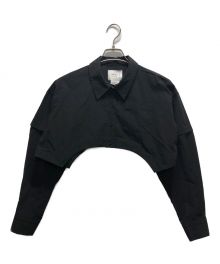 Ameri（アメリ）の古着「2WAY HEM DEFORMATION SHORT SHIRT」｜ブラック