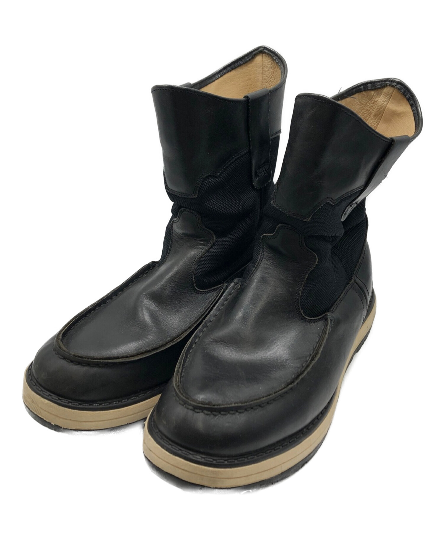 新品 VISVIM GRIDWOOD BOOTS 黒 ブーツ モカシン ブラック-