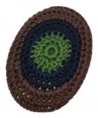 PRADAプラダ）の古着「Crochet Oval Brooch」｜ブラウン