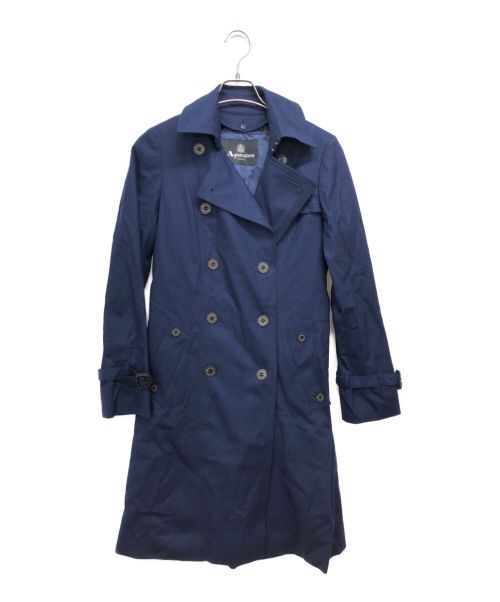 Aquascutum（アクアスキュータム）Aquascutum (アクアスキュータム) LORO PIANA (ロロピアーナ) ライナー付トレンチコート ネイビー サイズ:-の古着・服飾アイテム