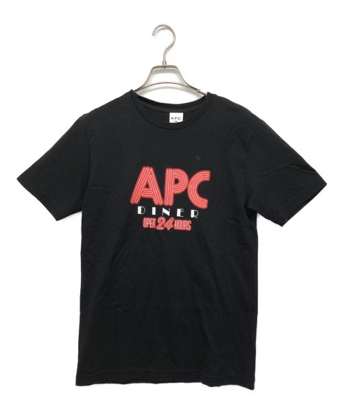 A.P.C.（アーペーセー）A.P.C. (アー・ペー・セー) ダイナーTシャツ ブラック サイズ:Sの古着・服飾アイテム