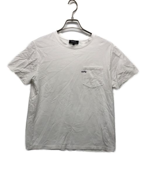 A.P.C.（アーペーセー）A.P.C. (アー・ペー・セー) ポケットロゴTシャツ ホワイト サイズ:Sの古着・服飾アイテム