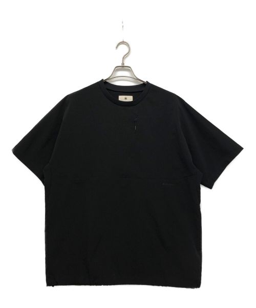 Snow peak（スノーピーク）Snow peak (スノーピーク) Breathable Quick Dry T shirt ブラック×イエロー サイズ:Ｌ 未使用品の古着・服飾アイテム