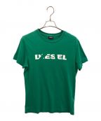 DIESELディーゼル）の古着「ロゴTシャツ」｜グリーン