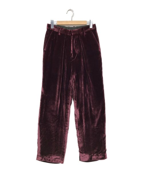 UNUSED（アンユーズド）UNUSED (アンユーズド) VELVET SLACKS パープル サイズ:1の古着・服飾アイテム