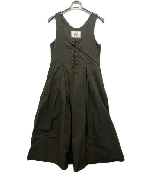 F/CE.（エフシーイー）F/CE. (エフシーイー) RACE UP DRESS/ノースリーブワンピース/ナイロンワンピース グリーン サイズ:Fの古着・服飾アイテム