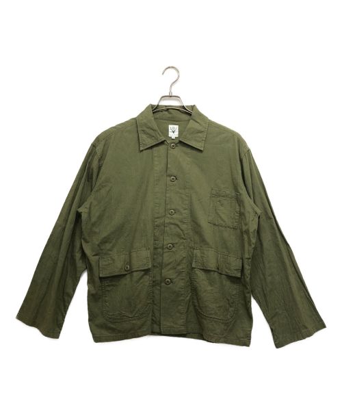 South2 West8（サウスツー ウエストエイト）South2 West8 (サウスツー ウエストエイト) BORN FREE (ボーンフリー) Exclusive HUNTING SHIRT カーキ サイズ:Sの古着・服飾アイテム