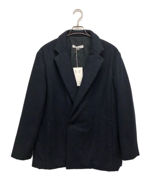 seya.（セヤ）seya. (セヤ) PUNJAB PADDED CASHMERE JACKET　ジャケット　カシミヤ混 ネイビー サイズ:Sの古着・服飾アイテム