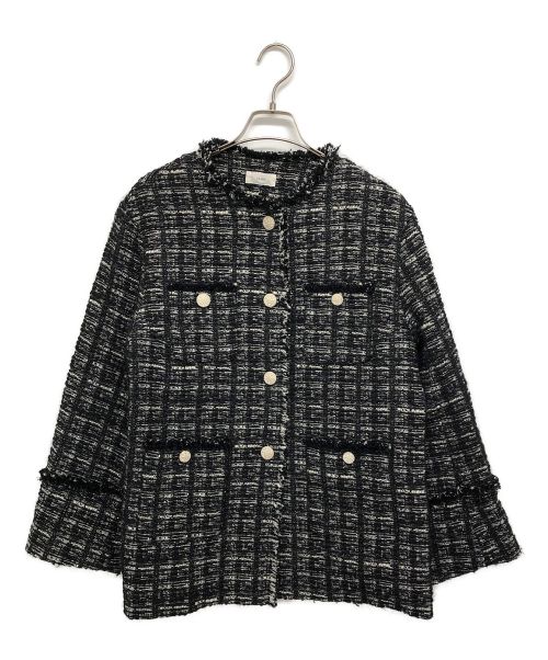 IENA（イエナ）IENA (イエナ) Monotone Tweed ジャケット ブラック サイズ:36の古着・服飾アイテム