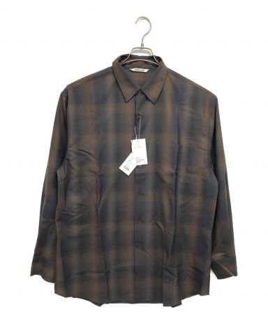 中古・古着通販】AURALEE (オーラリー) SUPER LIGHT WOOL CHECK SHIRT