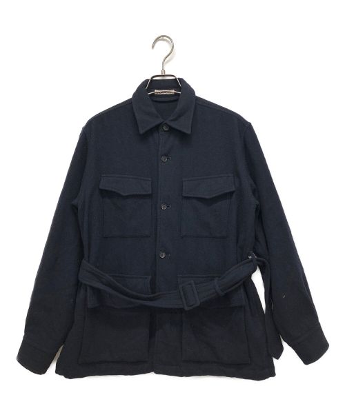 AURALEE（オーラリー）AURALEE (オーラリー) SUPER SOFT FLANNEL SAFARI SHIRT ネイビー サイズ:3の古着・服飾アイテム