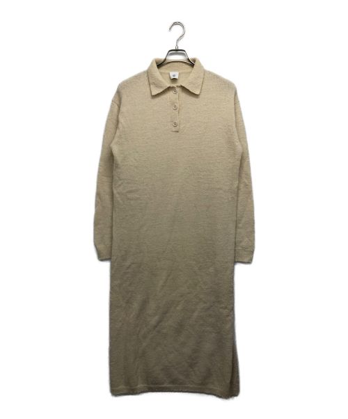 6(ROKU) BEAUTY&YOUTH（ロク ビューティーアンドユース）6(ROKU) BEAUTY&YOUTH (ロク ビューティーアンドユース) COLLAR KNIT DRESS ベージュ サイズ:FREEの古着・服飾アイテム