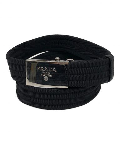 【中古・古着通販】PRADA (プラダ) ガチャベルト ブラック 