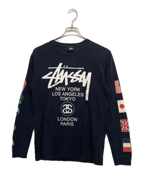 stussy（ステューシー）stussy (ステューシー) ロングスリーブTシャツ ネイビー サイズ:Sの古着・服飾アイテム