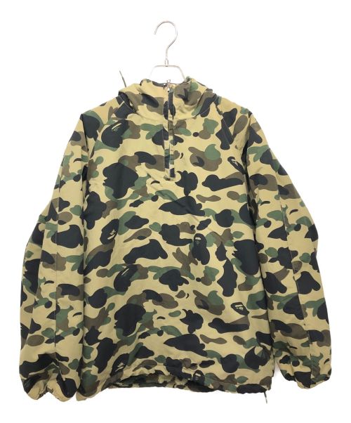 A BATHING APE（アベイシングエイプ）A BATHING APE (アベイシングエイプ) ハーフジップ内ボアプルオーバージャケット カーキ サイズ:Mの古着・服飾アイテム