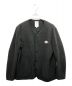 DANTON（ダントン）の古着「FLEECE COLLARLESS JACKET」｜ブラック