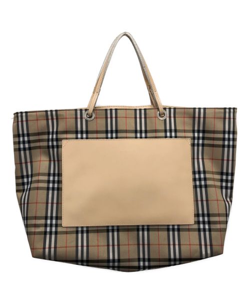 BURBERRY LONDON（バーバリーロンドン）BURBERRY LONDON (バーバリー ロンドン) ノヴァチェックトートバッグ ベージュ サイズ:表記無しの古着・服飾アイテム