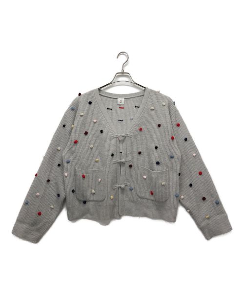 6(ROKU) BEAUTY&YOUTH（ロク ビューティーアンドユース）6(ROKU) BEAUTY&YOUTH (ロク ビューティーアンドユース) COLOR POP CARDIGAN グレー サイズ:-の古着・服飾アイテム