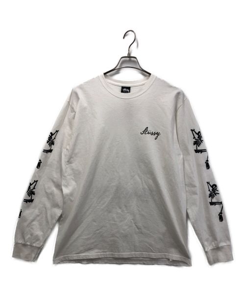 stussy（ステューシー）stussy (ステューシー) ロングスリーブカットソー ホワイト サイズ:L 未使用品の古着・服飾アイテム