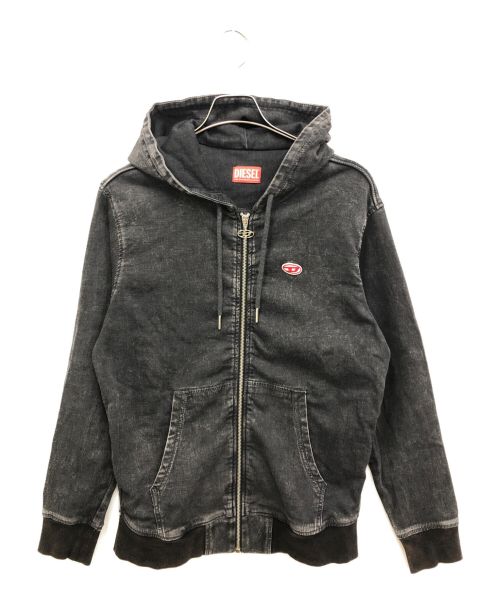 DIESEL（ディーゼル）DIESEL (ディーゼル) D-Gir Track Denim Hoodie グレー サイズ:Sの古着・服飾アイテム