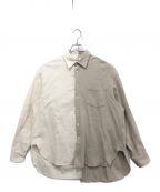 Name.ネーム）の古着「ASYMMETRIC ROUND CUT SHIRT」｜ベージュ