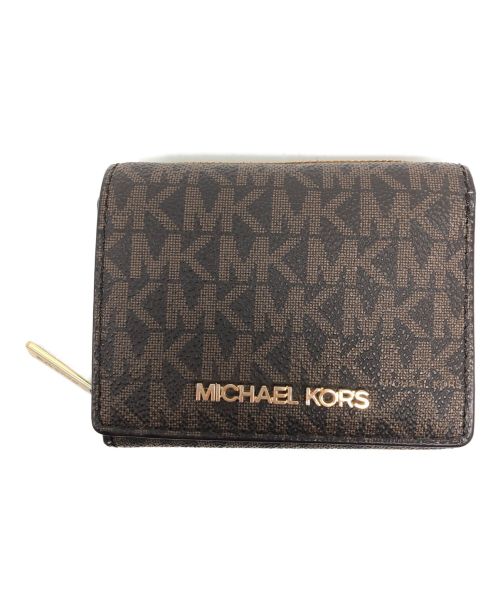 MICHAEL KORS（マイケルコース）MICHAEL KORS (マイケルコース) 3つ折り財布 ブラウンの古着・服飾アイテム