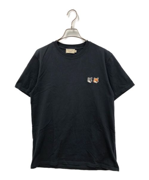 maison kitsune（メゾンキツネ）MAISON KITSUNE (メゾンキツネ) Tシャツ グレー サイズ:Mの古着・服飾アイテム