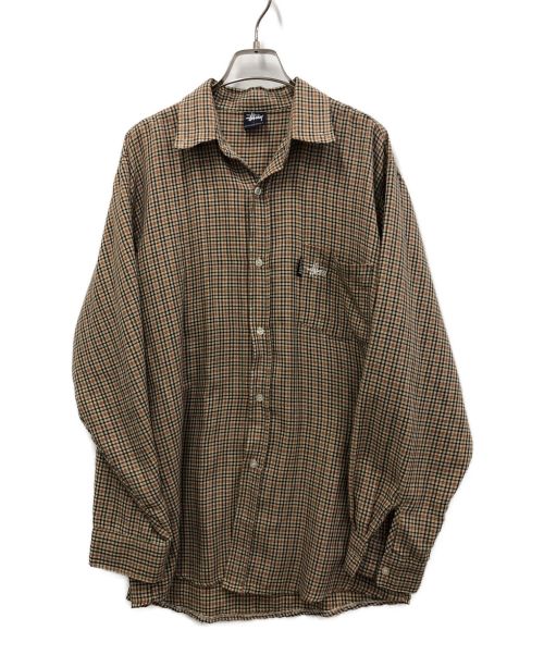 stussy（ステューシー）stussy (ステューシー) シャツ ブラウン サイズ:Lの古着・服飾アイテム