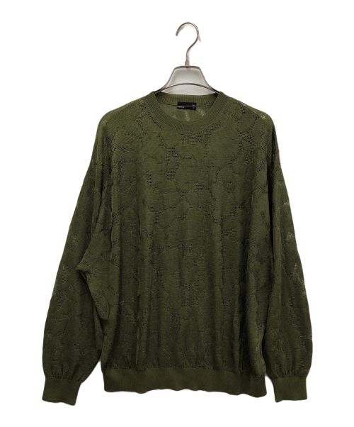 LAD MUSICIAN（ラッドミュージシャン）LAD MUSICIAN (ラッドミュージシャン) BOTANICAL LACE KNIT PULLOVER グリーン サイズ:44の古着・服飾アイテム