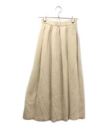 AURALEE（オーラリー）の古着「DRY COTTON KNIT PLEATED SKIRT」｜ホワイト