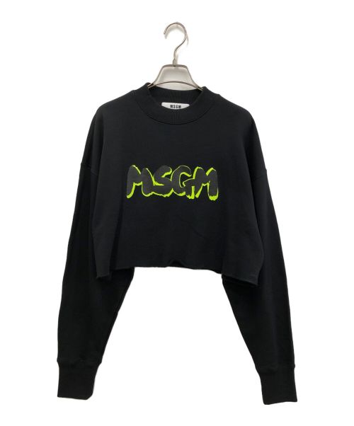 MSGM（エムエスジーエム）MSGM (エムエスジーエム) ロゴプリントスウェット ブラック サイズ:Sの古着・服飾アイテム