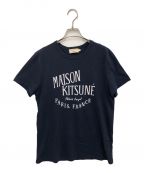 maison kitsuneメゾンキツネ）の古着「プリントTシャツ」｜ネイビー