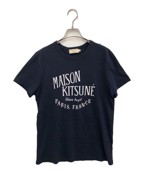 maison kitsune（メゾンキツネ）MAISON KITSUNE (メゾンキツネ) プリントTシャツ ネイビー サイズ:Sの古着・服飾アイテム