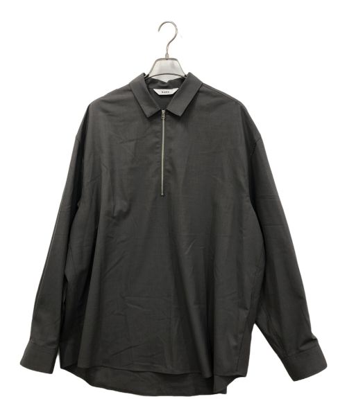 Name.（ネーム）Name. (ネーム) W/TA HALF ZIP LOOSE FIT SHIRT グレー サイズ:2の古着・服飾アイテム