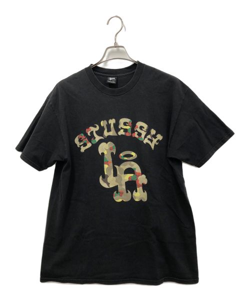 stussy（ステューシー）stussy (ステューシー) LAカモプリントTシャツ ブラック サイズ:Lの古着・服飾アイテム